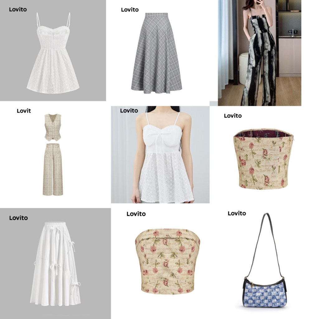 ส่งต่อเสื้อผ้า กระเป๋า Lovito ไซส์ใหญ่ สาวอวบใส่ได้ ซื้อมาแล้วใส่ไม่ได้ มือ 1 เสื้อ เดรส จั็มสูท ประ