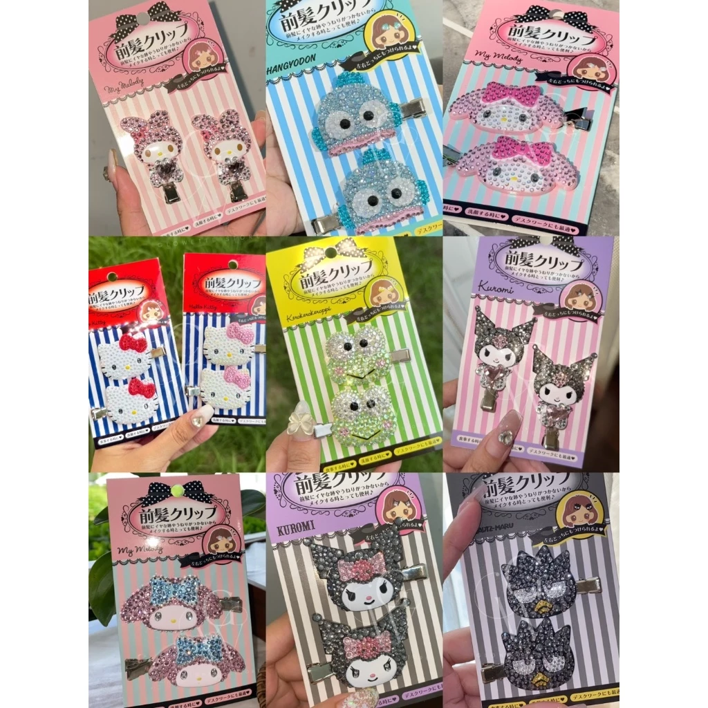 Glowette.store กิ๊บSanrio คัสตอม ติดเพชร รวมกิ๊บ (พรีออเดอร์ 5-7วัน)
