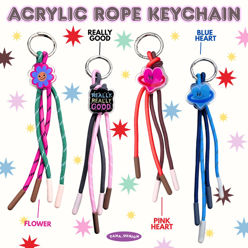 จัดส่งสินค้าอีกครั้งวันที่24/09/69[Tana.design] Acrylic Rope Keychain