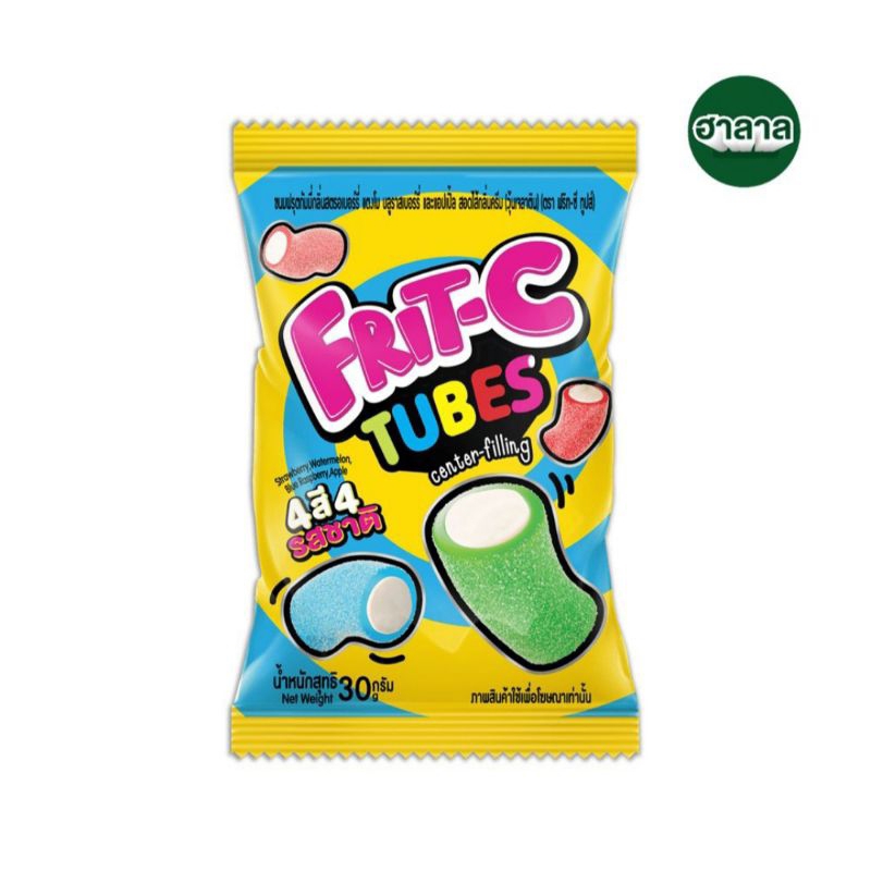 Frit-C Tubes ฟริทซี กัมมี่ทูปส์ คละรส ขนาด 30 กรัม