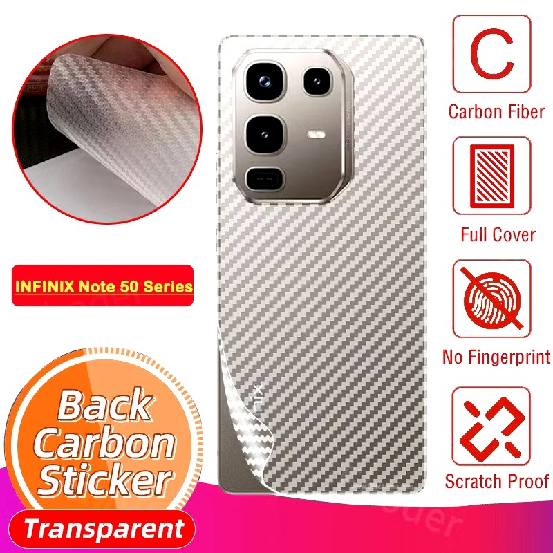 Infinix Note 50X/Infinix Note 50/Infinix Note 50 Pro/Infinix Note 50Sฟิล์มหลังลายเคฟล่าInfinix Note 