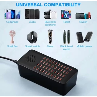 2025 10/12/20/30/40/60 พอร์ต USB ชาร์จโทรศัพท์ Station Power Adapter Station Fast Charger สำหรับ โทรศัพท์ charger