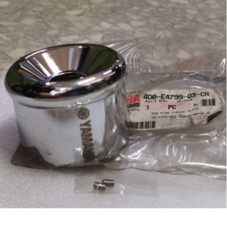 ปลายท่อโครเมี่ยม FINO แท้ศูนย์ YAMAHA รหัส 4D0-E4799-Q3-CR