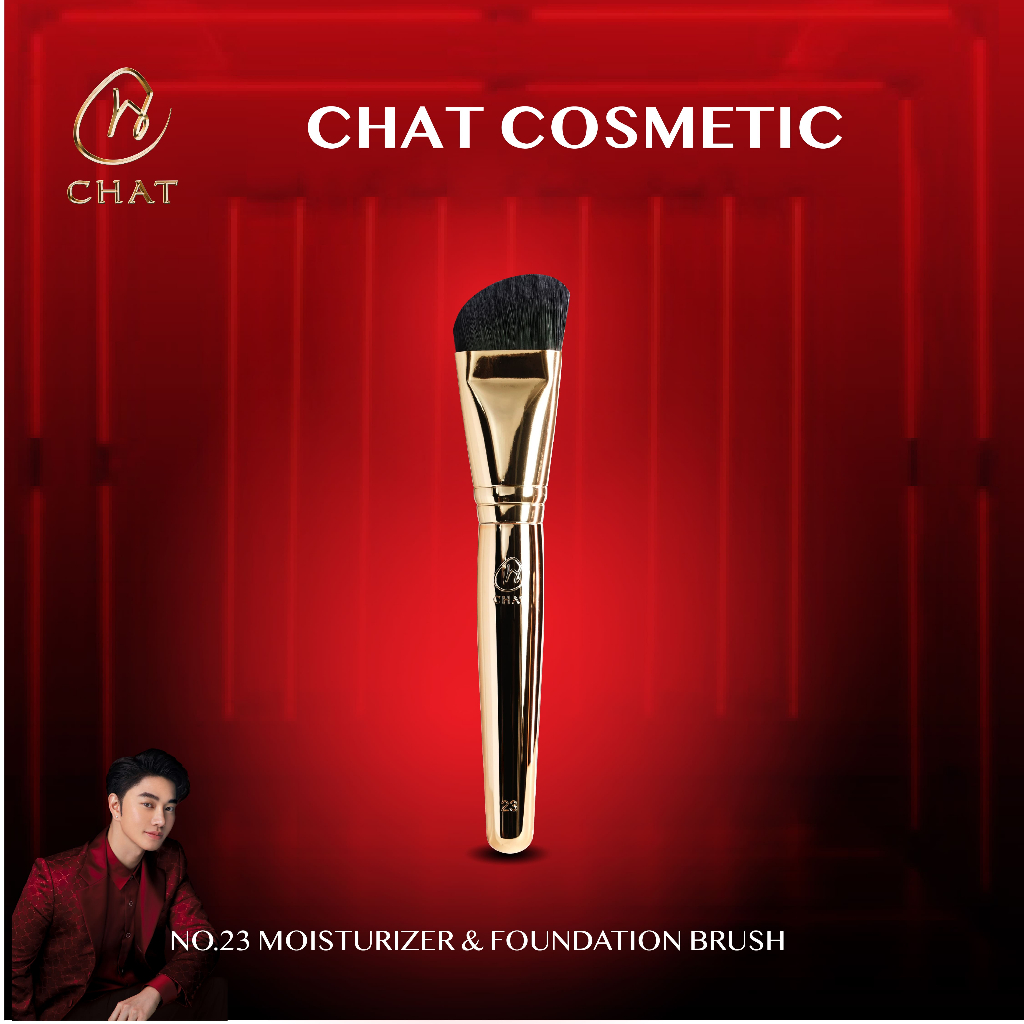 CHAT Moisturizer Foundation Brush (แปรงลงมอยส์เจอร์ไรเซอร์และรองพื้นฉัตร)