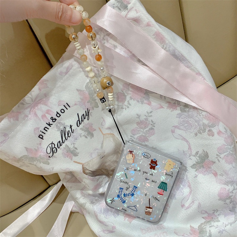 พร้อมส่งจากไทย ! เคสฟลิปหินอ่อนลายการ์ตูนแสนมินิมอล พร้อมสายคล้องมือ (2034) for Samsung Galaxy Z Flip6 Flip5 Flip4 Flip3 ราคา ถูกที่สุด ดีลบีเคเค แกลเลอรีภาพที่ 7