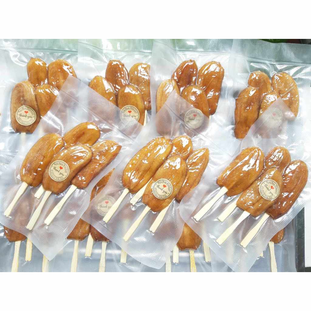 ขายส่ง 20 เเพ๊ก กล้วยตากเสียบไม้เกรดเอสวยขายส่งเเพ๊กสูญญากาศขายส่ง(ห่อละ 85กรัม)ใหม่สดสะอาดเก็บได้นานบรรจุ  4-6ไม้