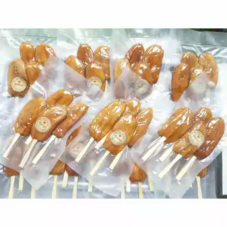 50 เเพ๊ก 4-5ลูกล้วยตากเสียบไม้เกรดสูญญากาศขายส่ง50ห่อ( 85กรัม)ใหม่สดสะอาดเก็บได้นาน