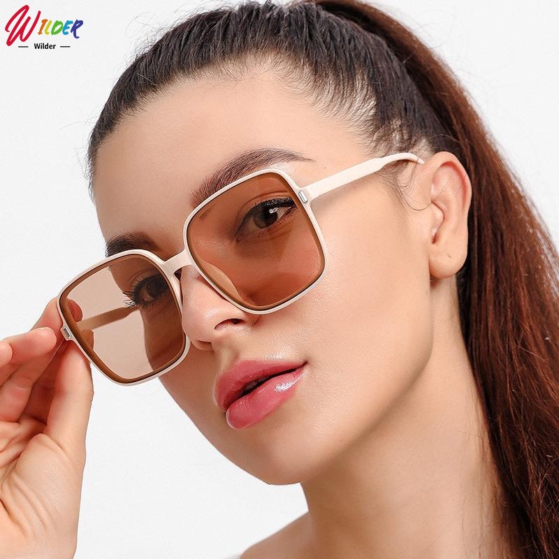 แว่นกันแดดกรอบสี่เหลี่ยม ป้องกันรังสียูวี UV380 กรอบสี่เหลี่ยม ทรงสี่เหลี่ยม สไตล์วินเทจ Unisex ราคา ถูกที่สุด ดีลบีเคเค แกลเลอรีภาพที่ 7