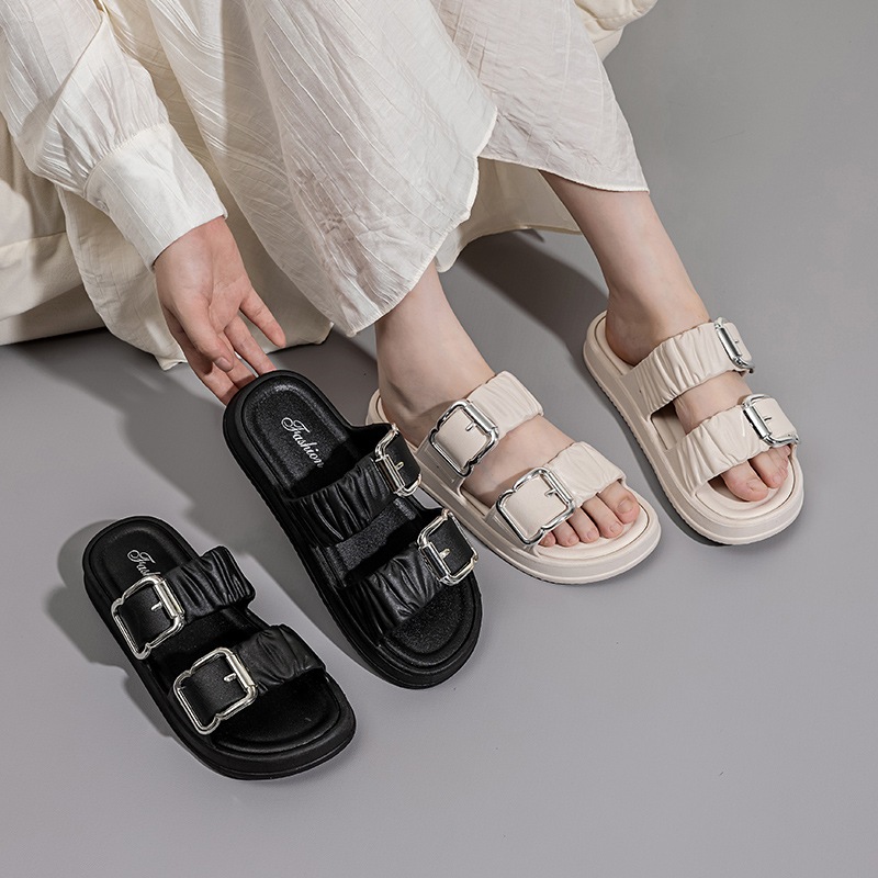 Kicks NEW รองเท้าเเตะผู้หญิง เสริมส้นใส่สบาย สไตค์ดูเรียบหรูดูเเพง ใส่เข้าได้กับทุกลุค เก็บดีเทลได้สวยมั่ก ไปลองกันเลยย