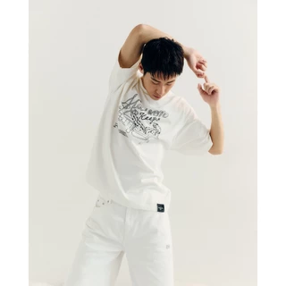 maison KEEPS | The Oversized Living Life by PNK.FF Tee | เสื้อยืด ทรง oversized | มีให้เลือก 2 Size อก 44" และ 48''