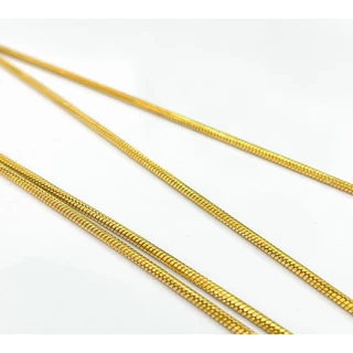 787 สร้อยคอสแตนเลสแท้100% สร้อยพระ สร้อยลายงู งูกลม 1.5mm สร้อยคอพระ สร้อยสแตนเลสแท้ไม่ลอกไม่ดำ สีเงิน และ ทอง