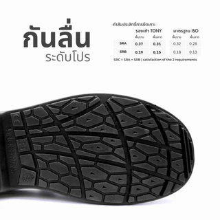 Nordways รุ่น Tony รองเท้าเชฟ เซฟตี้ หัวเหล็ก กันลื่น ทนทาน กันไฟฟ้าสถิตย์ มาตรฐานISO สีดำ Size35-48