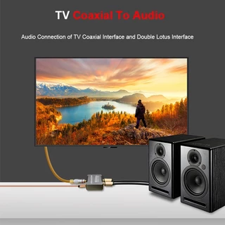 MEEGOO Optical Coaxial Toslink digital to Analog Audio Converter SPDIF Optical/Coaxial to RCA 3.5mm สำหรับทีวีต่อลำโพง