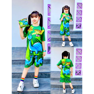 ชุดเซ็ตลายขนมไดโนเสาร์ ขนมป๊อกกี้ 1-12ขวบ เนื้อผ้าดีมากกนุ่มเด้งใส่สบาย
