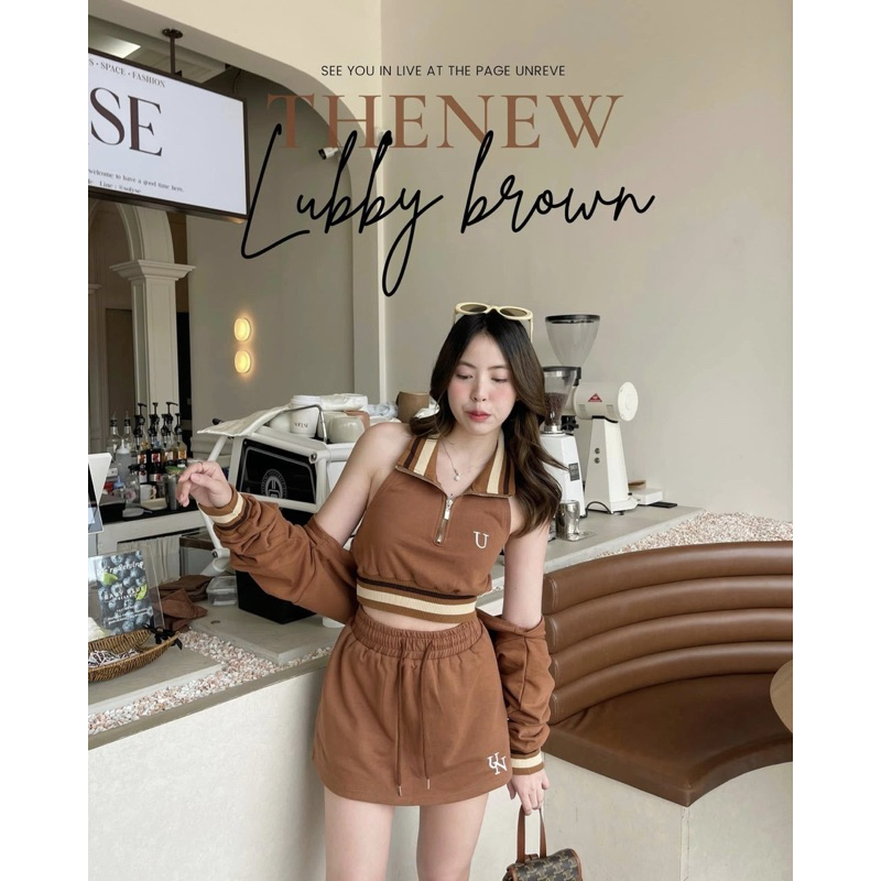 (มือ1) Un reve MและL ชุดเซตกระโปรงสั้น3ชิ้น 🤎🐻