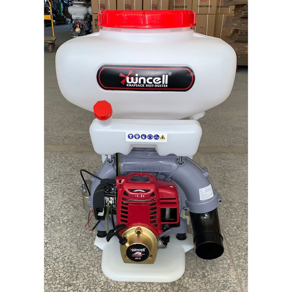 WINCELL เครื่องพ่นปุ๋ย 4จังหวะ 20 และ 26ลิตร พ่นข้าว พ่นเมล็ด รุ่น 3GX35-3A รุ่นใหม่ ฐานสปริง คอกว้าง  4T 4 จังหวะ