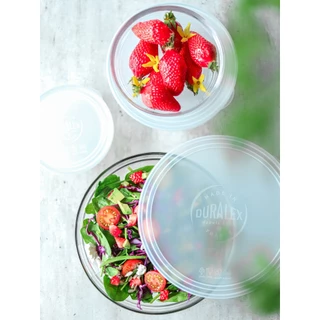 กล่องถนอมอาหารกลม ฝาขาว Duralex Freshbox Round with frost lid temperglass