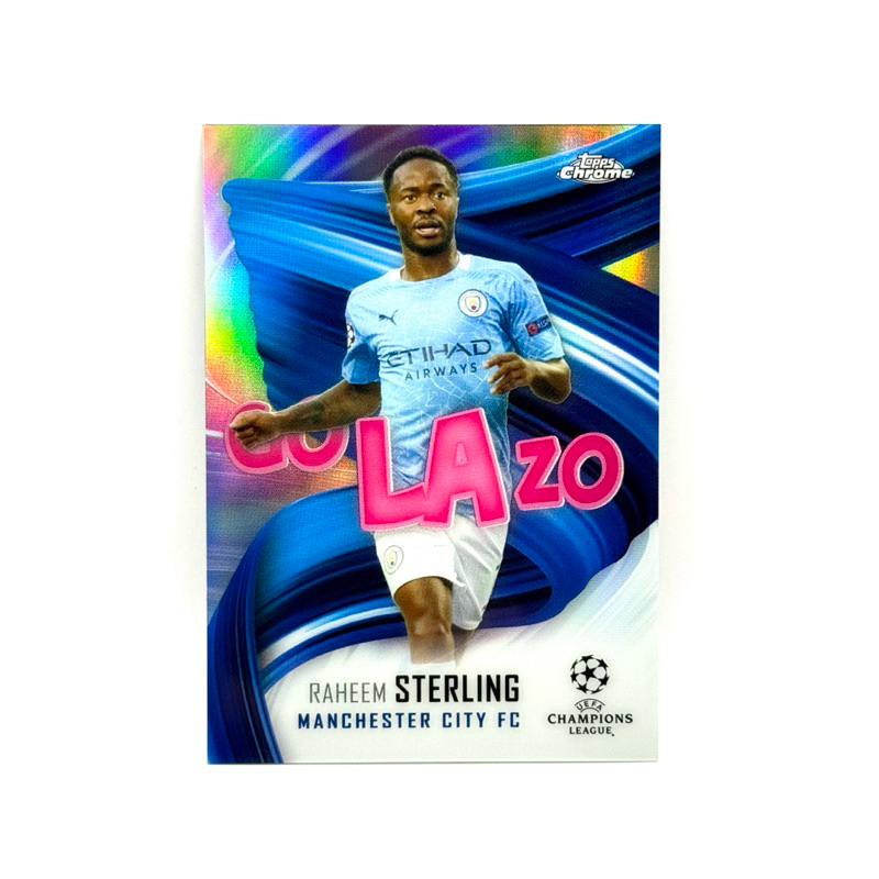 Topps Chrome UCL 20/21 Raheem Sterling Manchester City FC Golazo
