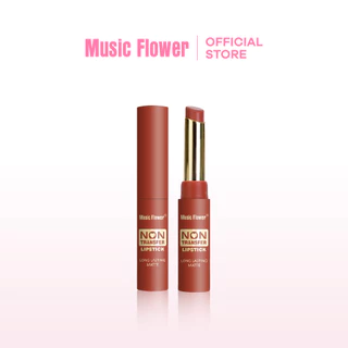 [Music Flower] Non Transfer ลิปสติกเนื้อแมตต์กํามะหยี่ เบาสบายไม่หนักปาก ติดทนยาวนาน มี 12 เฉดสี