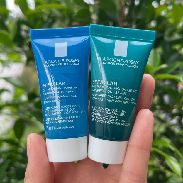 เจลล้างหน้า สำหรับผิวเป็นสิว La roche posay ขนาด 15ml.💚💙 สูตรใหม่ M+ ลดสิวได้ดีกว่าเดิม✨