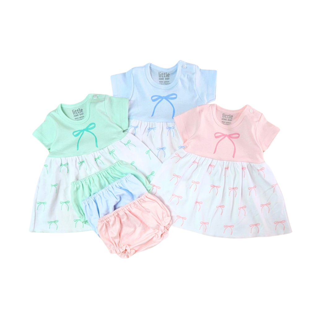 กระโปรงแต่งลายโบว์ Little Baby ขนาด 3-6/6-12 เดือน