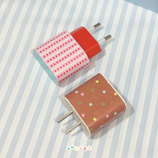 Charger wrapper USB-C20W/TYPE-C/USB-5W สติกเกอร์ติดหัวชาร์จ (Wholeheart Col.) - SM,PLS!