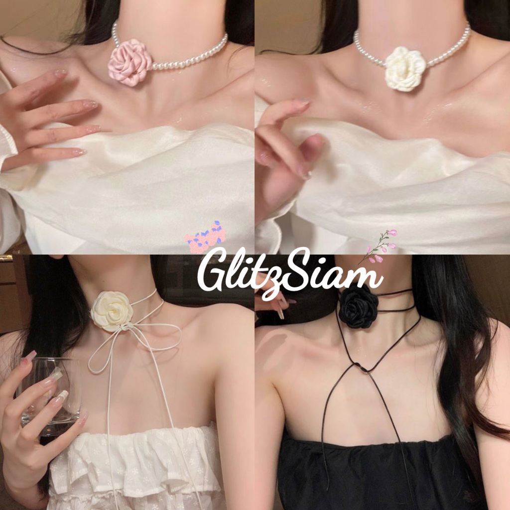 GLITZSIAM 😍 สร้อยคอ สไตล์เกาหลีสร้อยคอแฟชั่น ใส่ไปทะเล แฟชั่นสําหรับผู้หญิงสไตล์มินิมอลnecklace