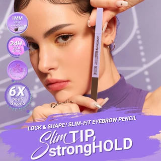 DAZZLE ME Lock & Shape! Slim-Fit Eyebrow Pencil ดินสอเขียนคิ้วปลายเรียวเล็กรูปทรงหกเหลี่ยม ที่ให้ความแม่นยำในการวาด