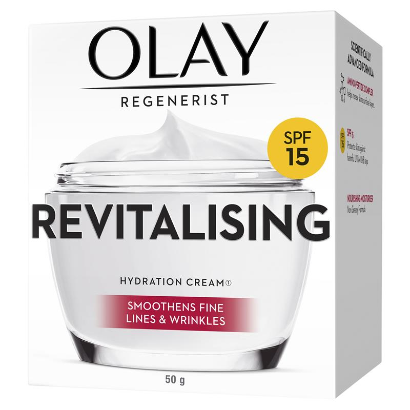 Olay โอเลย์ รีเจนเนอรีส รีไวทัลไลซิ่ง ไฮเดรชั่น ครีม SPF15 ขนาด 50 กรัม [4902430195416]