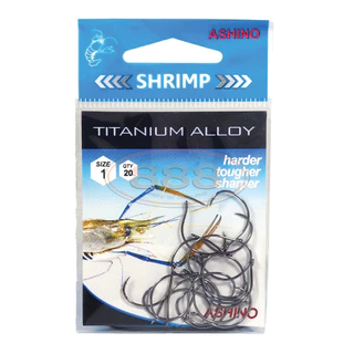 เบ็ดตกกุ้ง Ashino Titanium Alloy -S1 มีเบอร์ 2/0 1/0 1 2 3 4 Sports ออกกำลังกาย
