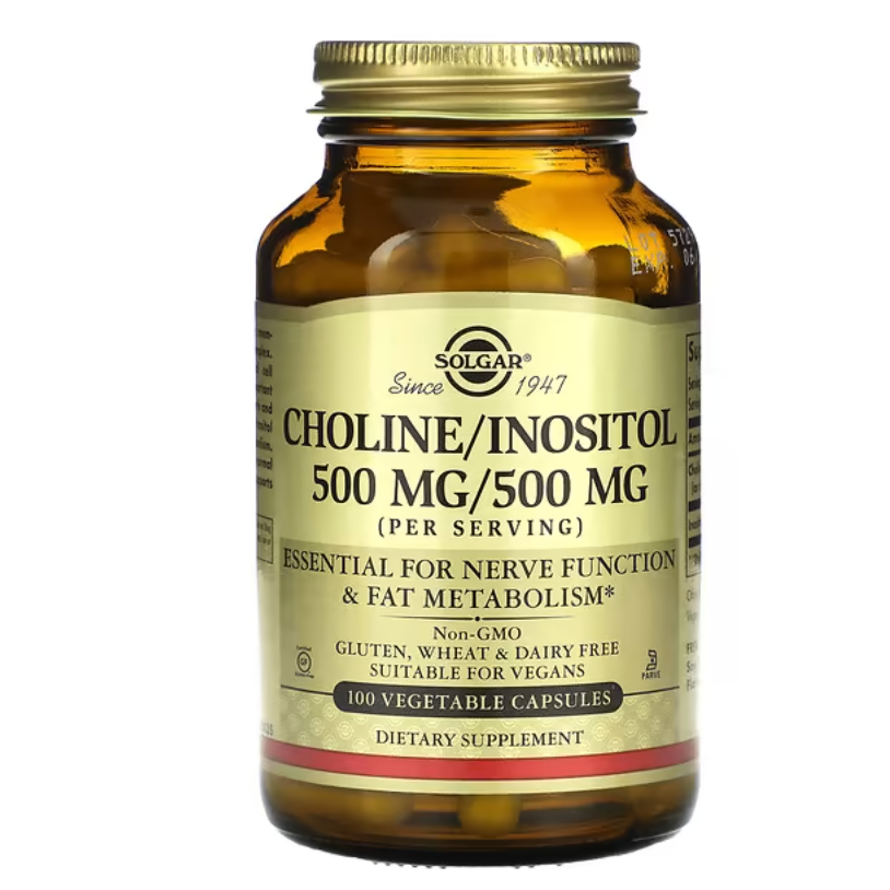Solgar, Choline/Inositol, 100 Vegetable Capsules