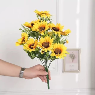 [สินค้าพร้อมส่ง] 1 ช่อ 10 ดอก ช่อดอกทานตะวัน ขนาดยาว 42 cm ดอกกว้าง 11 cm รุ่น 4225