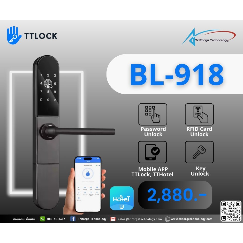 TTLock BL-918 Digital Door Lock