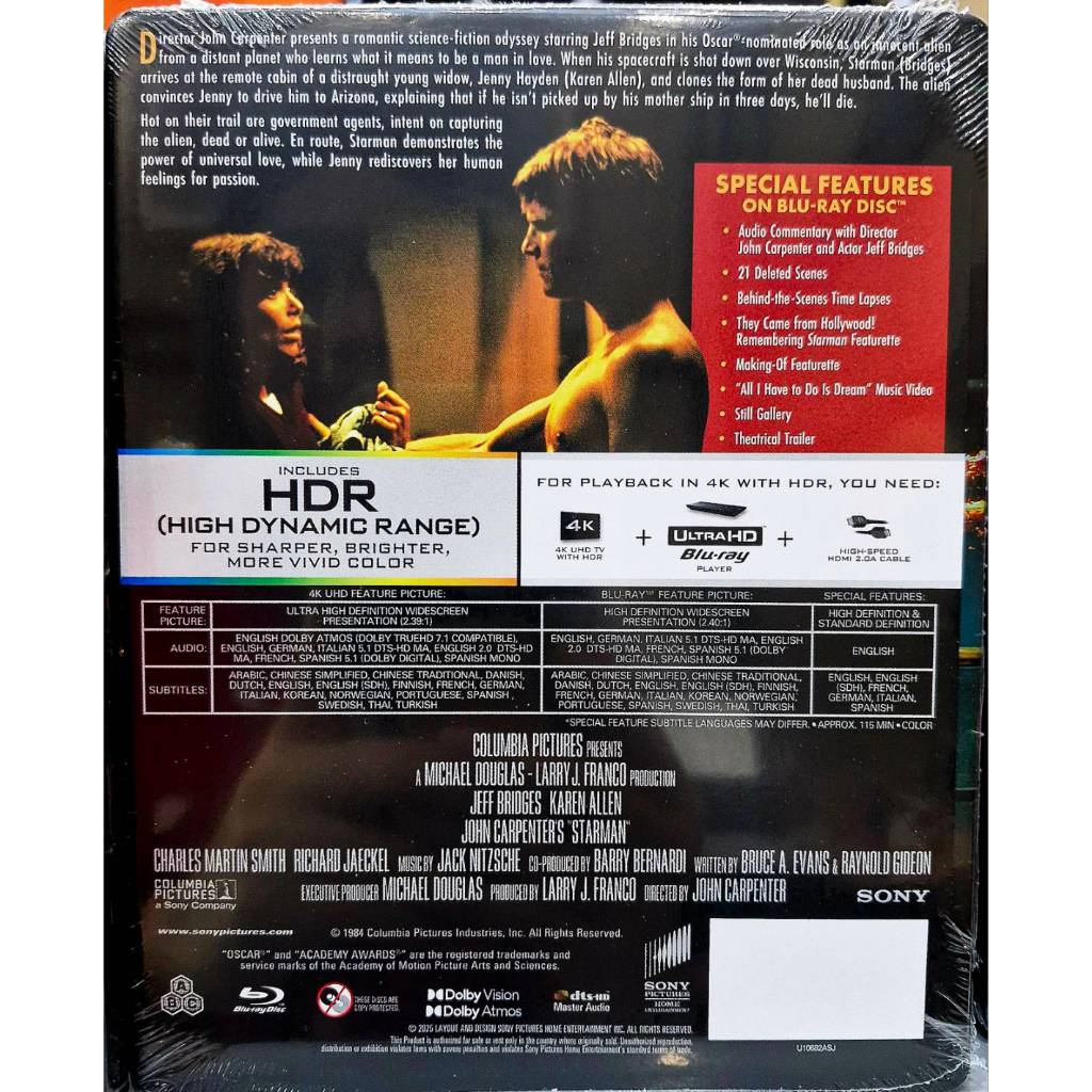 Starman /สตาร์แมน (4K+Blu-ray Steelbook) (4K/BD มีซับไทย) ราคา ถูกที่สุด ดีลบีเคเค แกลเลอรีภาพที่ 2