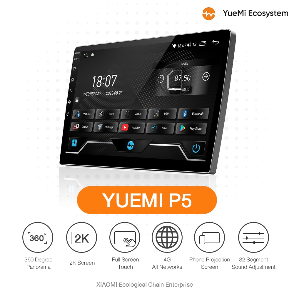 YueMi Ecosystem | Yuemi P5 , Yuemi P8 จอ android ติดรถยนต์ Ram 4/8 , Rom 64/256 , CPU 8core จอ andro