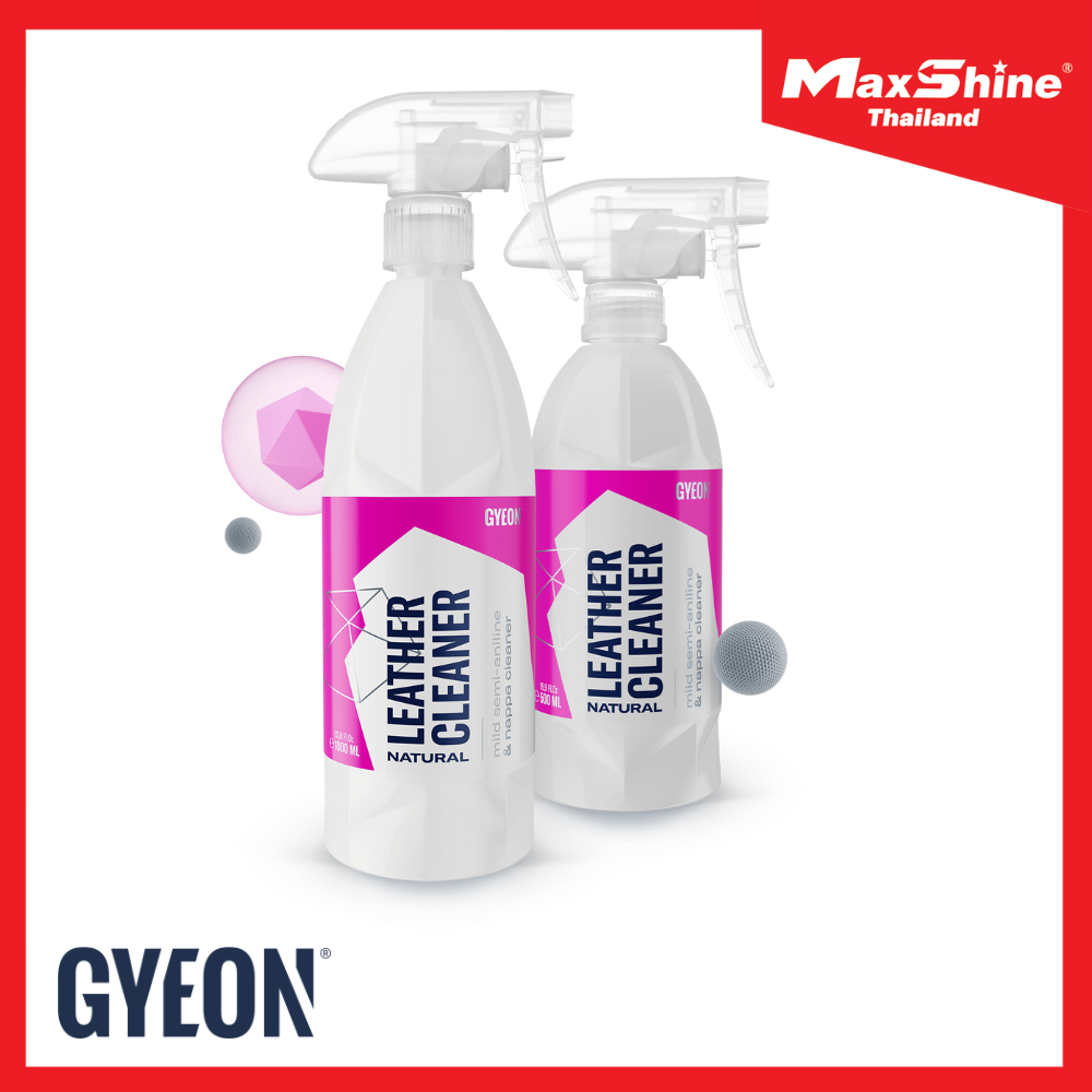 GYEON Q²M LEATHER CLEANER NATURAL 500ML. น้ำยาทำความสะอาดเบาะหนัง สูตรอ่อนโยน ต่อหนังแท้ หนังเทียม