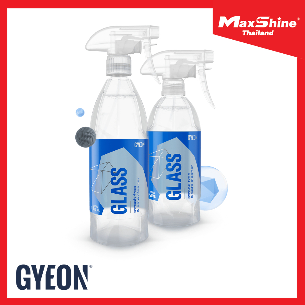 GYEON Q²M GLASS น้ำยาเช็ดกระจกไม่ทิ้งคราบ ปลอดภัยต่อฟิล์มกรองแสง และวัสดุภายใน