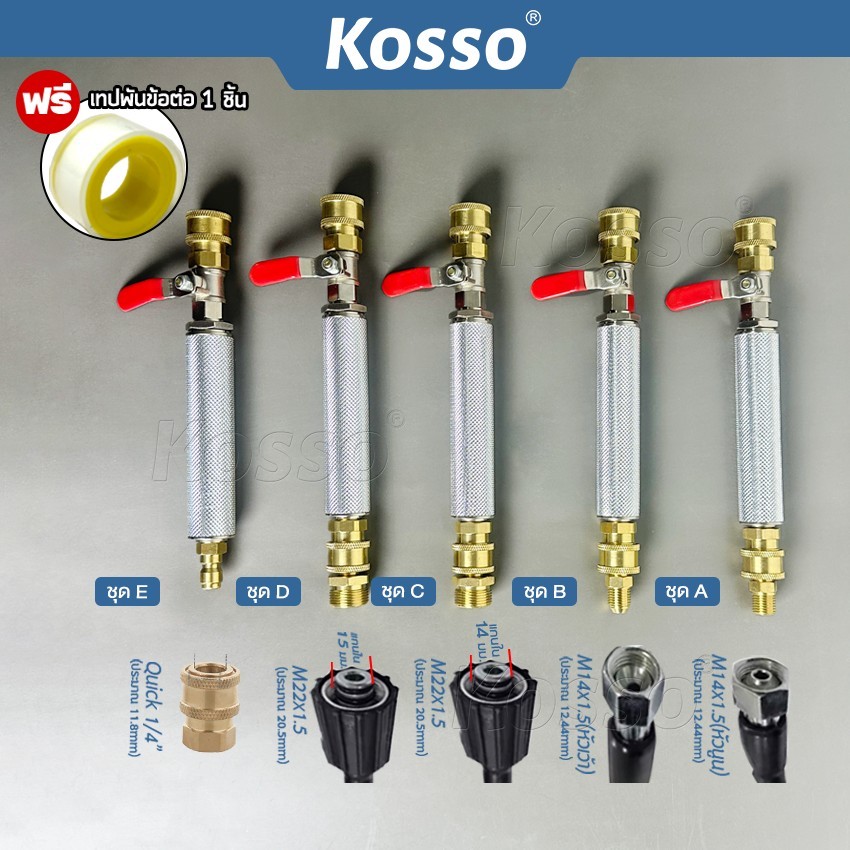 ส่งด่วน Kosso หัวฉีดล้างแอร์ 561 หัวฉีดน้ำแรงดันสูง Quick Release Coupler ปั้มฉีดน้ำแรงดันสูง ล้างแอ