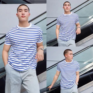 AMTAR STRIPED FIT แฟชั่นลายทาง เสื้อยืด ลำลอง แมทช์ลุคง่าย