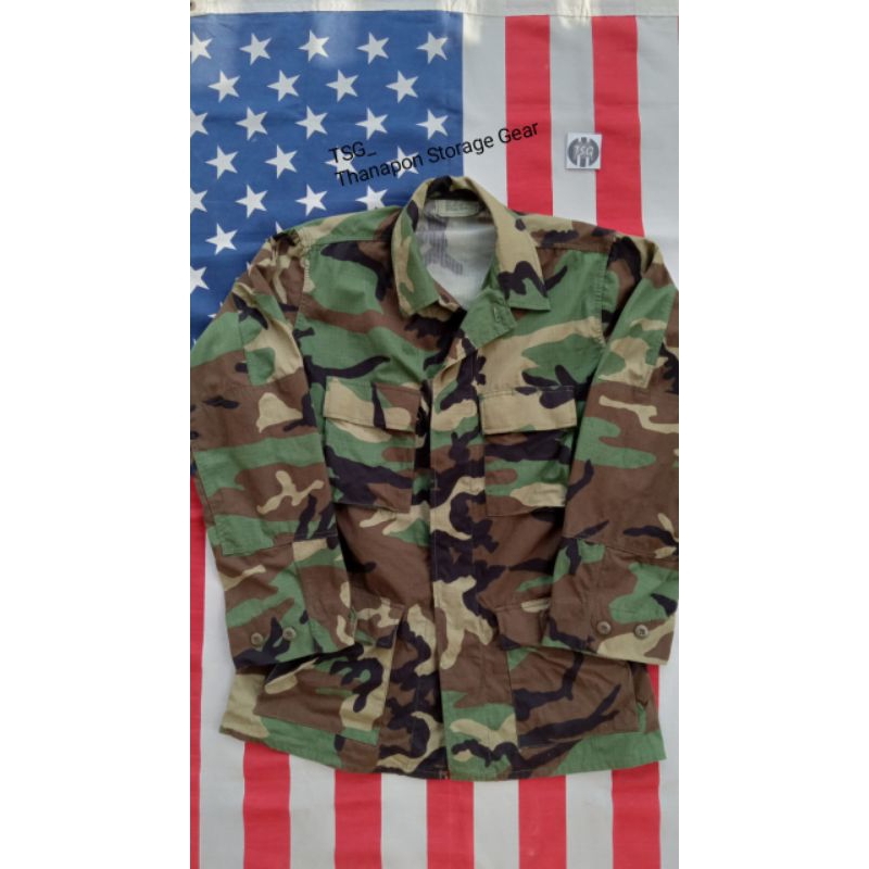 เสื้อคลุมทหาร US M81 Woodland BDU Ripstop Size M-L