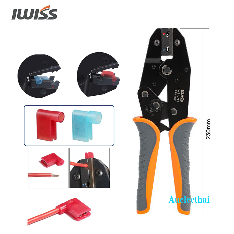 คีมย้ำหางปลาขั้วต่อ L มีฉนวน IWISS IWS-07FL