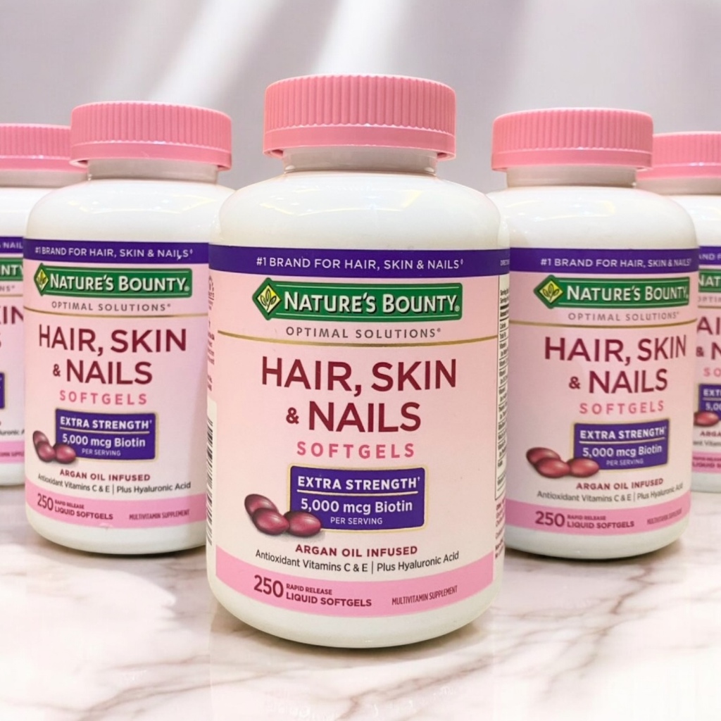 🔥🔥Exp.05/2027 (250 เม็ด) Nature's Bounty Hair Skin and Nails