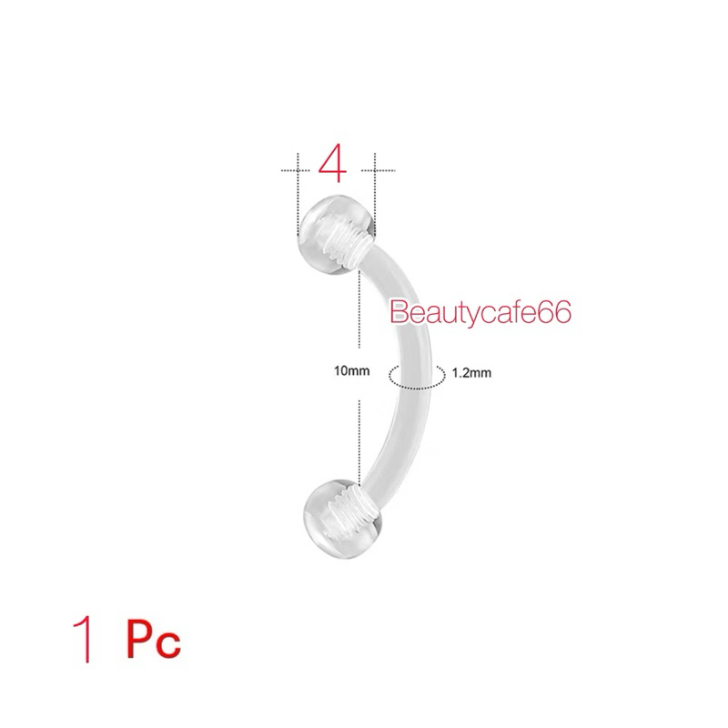 DB11 (1pc.) จิวคิ้ว จิวพลาสติก จิวซิลิโคน สำหรับคนแพ้ง่าย จิวหู จิวปาก จิวเกือกม้า Plastic Silicone