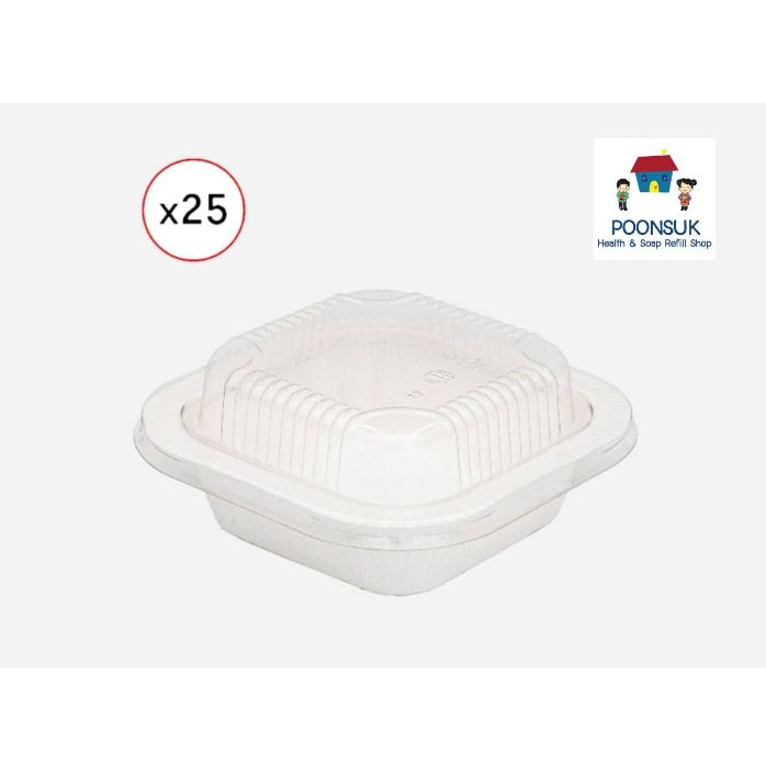 ซุปเปอร์เซฟ ถาดกระดาษเหลี่ยมซุปเปอร์เซฟ เบอร์ S010 270มล. x 25 ถาดกระดาษ ถาดกระดาษใส่อาหาร