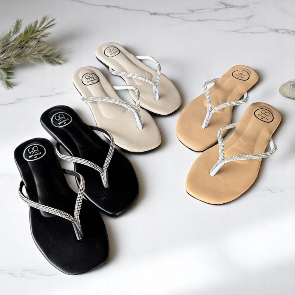 รองเท้าไซส์ใหญ่ (Size 41-47) รองเท้าแตะคีบเพชร (AN-1637 ) รองเท้าไซส์ใหญ่ รองเท้าใซส์พิเศษ
