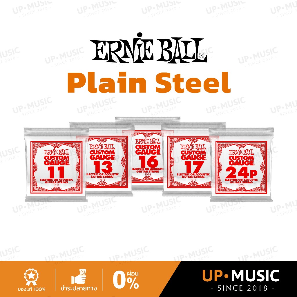 สายปลีกกีตาร์โปร่ง/ไฟฟ้า Ernie Ball Plain Steel