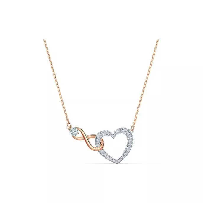 ✨Swarovski สวารอฟสกี้ เปล่งประกายและมีเสน่ห์ รูปหัวใจ Necklace ฝังเพชร กุหลาบโซ่ทอง แฟชั่นและละเอียดอ่อน สร้อยคอ🧡