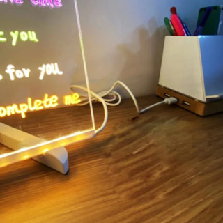 กระดานอะคริลิค ไฟ LED กระดานข้อความตัวอักษรกระดานวาดภาพ สินค…