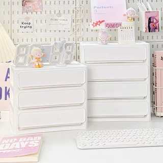 ฟรีสติ๊กเกอร์ ชั้นวางเครื่องสำอาง ลิ้นชักเก็บของ กล่องใส่เครื่องสำอาง กล่องพลาสติก ชั้นวางของ กล่องเก็บของ