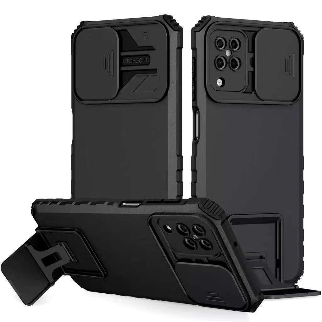 เคสหุ่นยนต์ ขาตั้งไหม่ สำหรับรุ่น Samsung A12 M12 A22 A22 5G A57 A37 เคสกันกระแทก ขาตั้งสไลด์กล้องได้